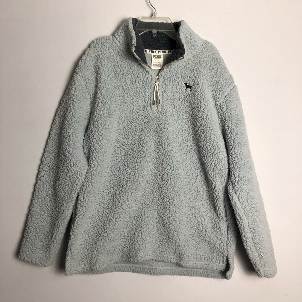 Victoria’s Secret Sherpa pullover quarter zip PINK